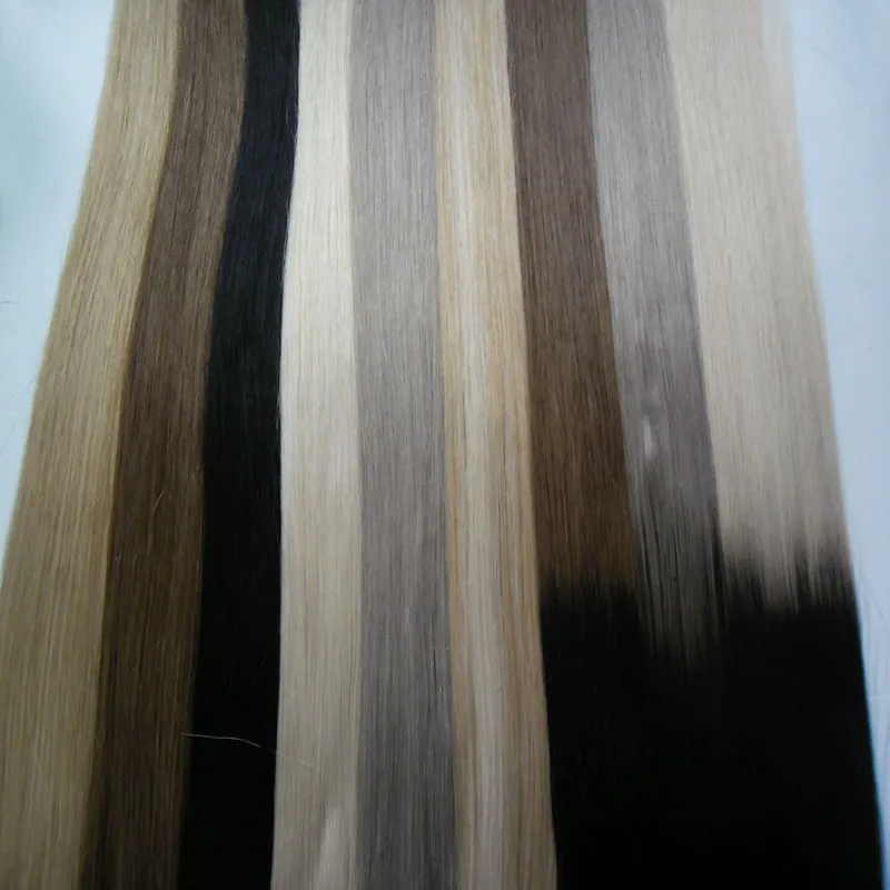 الشريط في الشعر البشري 40 قطع 100g الشريط الشعر التمديد الإنسان مستقيم البرازيلي بو الجلد لحمة الشعر