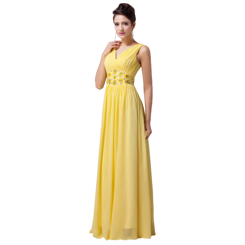 Catar 2024 feito sob encomenda plus size amarelo sem costas vestidos de noite longo decote em v vestidos de baile vestido formal jantar festa robe de soiree