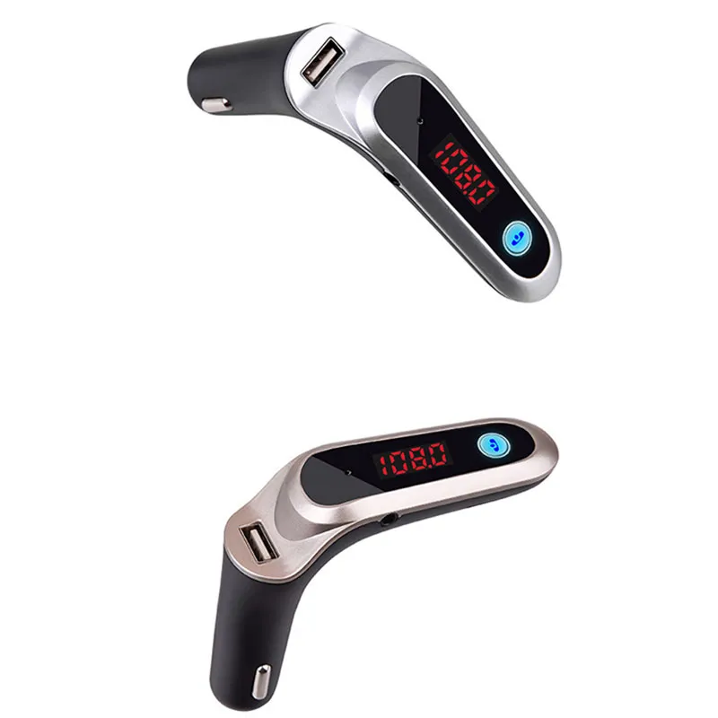FM Transmitter S7 Bluetooth Car Kit Hands Free Radio Adapter USB Charger with Retail Box DHL