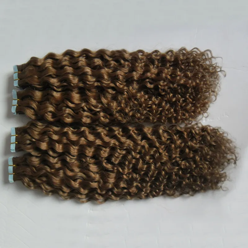 200g fita em extensões de cabelo humano fita humana em kinky curly dupla fita brasileira em extensões de cabelo 100% cabelo humano remy