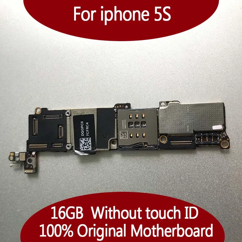 Per la scheda madre originale IPhone 5S Scheda da 16 GB da 32 GB sbloccata NO Touch ID 100% Buono Scheda madre di sistema Scheda IOS
