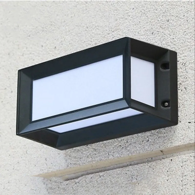 Applique murale LED en aluminium, étanche conforme à la norme IP54, luminaire décoratif d'intérieur et d'extérieur, moderne, idéal pour un jardin, un chemin, une clôture ou une cour