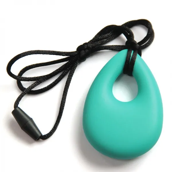 Water Drop Silicone Necklace Baby Teether Safe Silicone Teething Jewelry Baby Chew Beads Waterdrop Pendant Necklace Nursing Chewelry