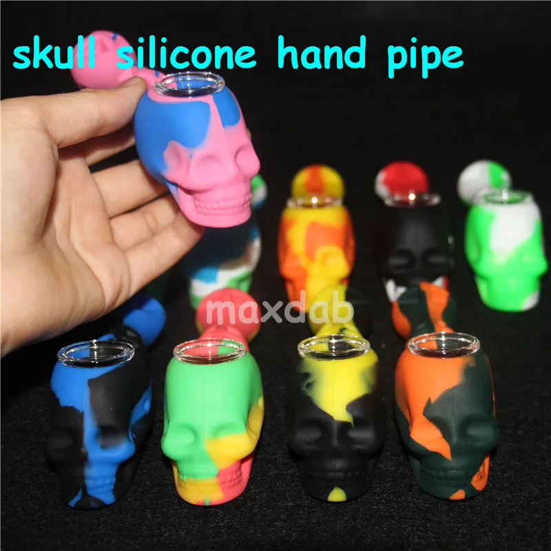 Silicone Rubber Tobacco Pipe With Screen & Lid - Portable, Durable, And Cheap (Random 1-Piece Design)