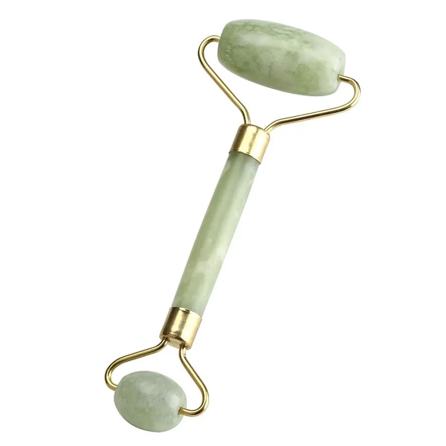 Nyaste Portable Pratical Jade Facial Massage Roller Anti Wrinkle Healthy Face Body Head Foot Nature Beauty Tools