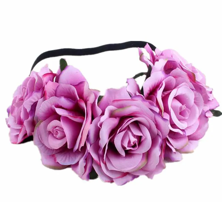 Rosenblüten-Stirnband, Blumenkrone für Brautjungfern, Girlande, Blumenkrone, handgefertigte Braut-Blumenkrone, Rosen-Stirnband-Accessoires