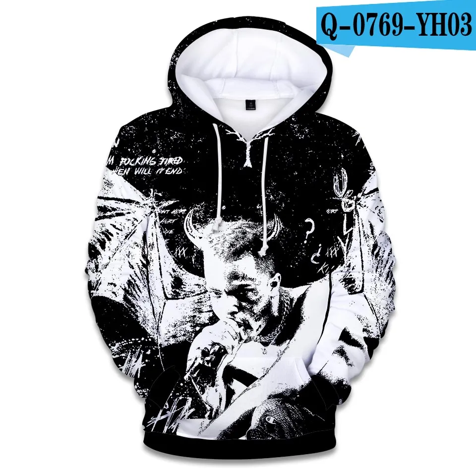 Felpa con cappuccio 3D Xxxtentacion Aikooki Felpa con cappuccio per uomo e donna Xxxtentacion Felpa con cappuccio 3D stampa Ragazzi Ragazze Felpa di