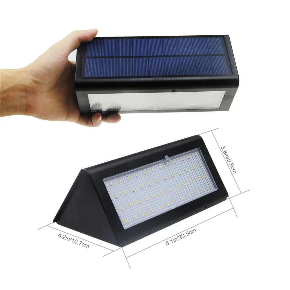 Lampes à énergie solaire Capteur de radar micro-ondes en extérieur LED LED MUR LAMPE ABS + PC COUVERTURE 1000lm Ampoule imperméable