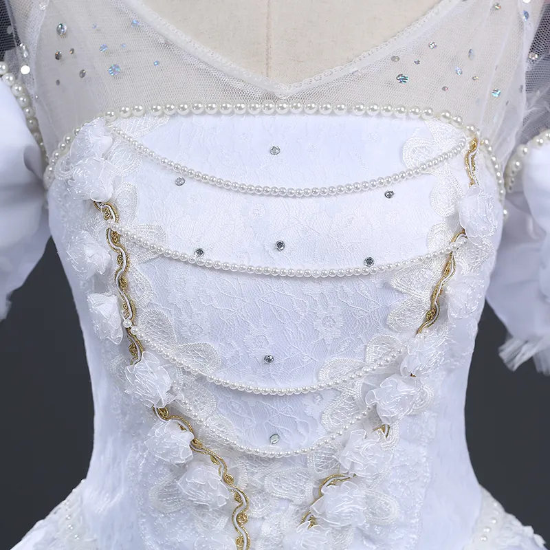Alice in Wonderland 2 The White Queen Mirana Cosplay Dress Costume 296U