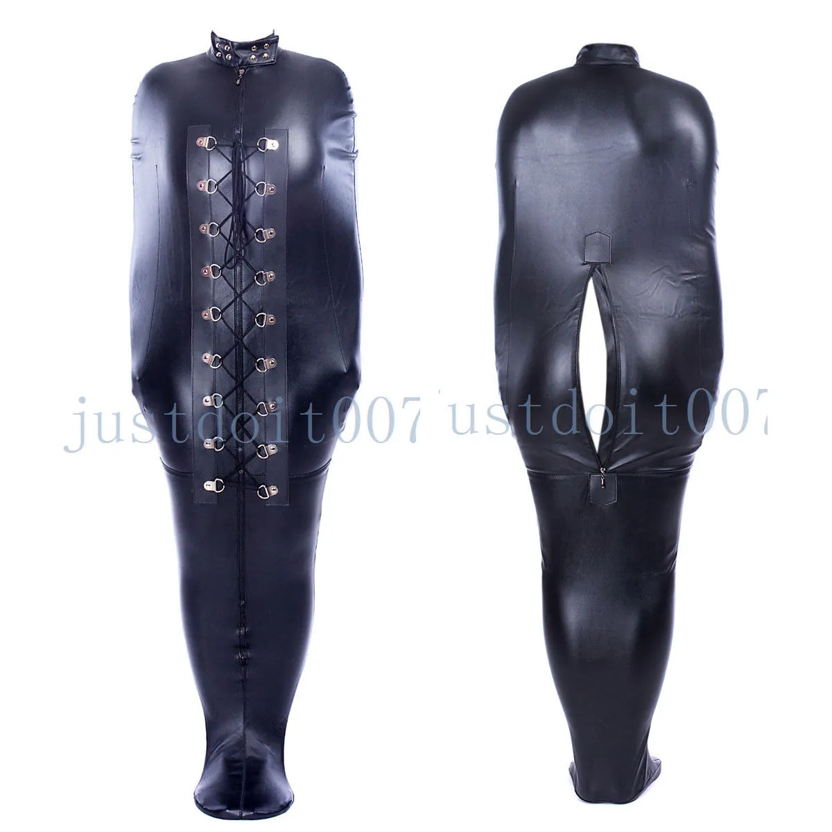 Bondage Strict Full Body Bondage Straight Jacket Sleep Sack PU Leather Restraint Mermaid #R45