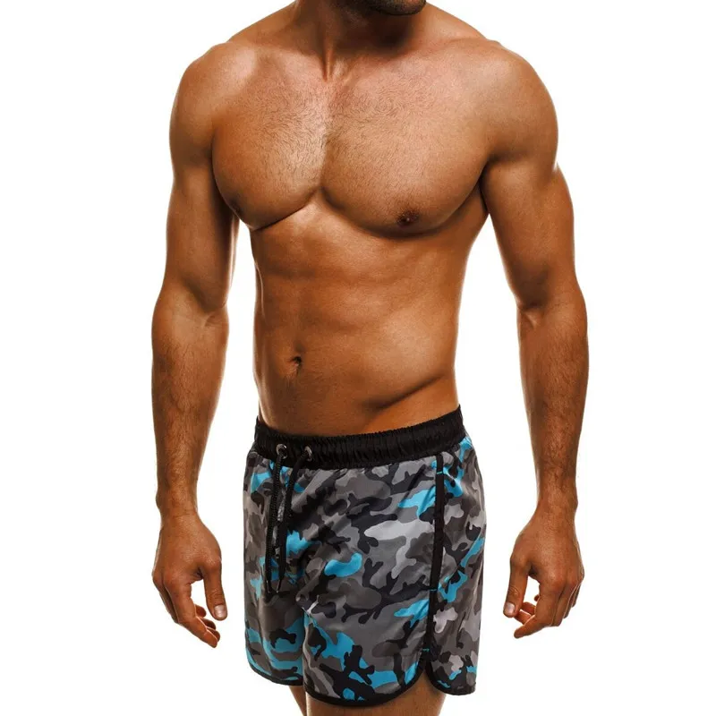 2018夏の男性カジュアルショーツ迷彩ジョガー巾着バギーショーツ男性トレーニング通気性ボディービルバミューダマスコリン