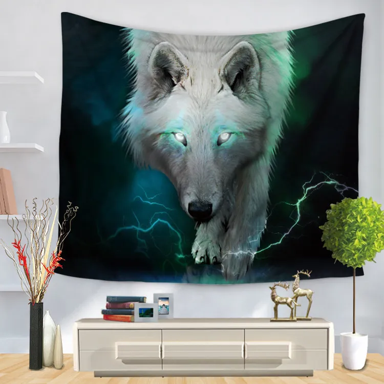 Parete appeso arazzo teste animali stampa coperta spiaggia asciugamano decorativo tappeto decorativo soggiorno art wall tappers tiger elefante cavallo