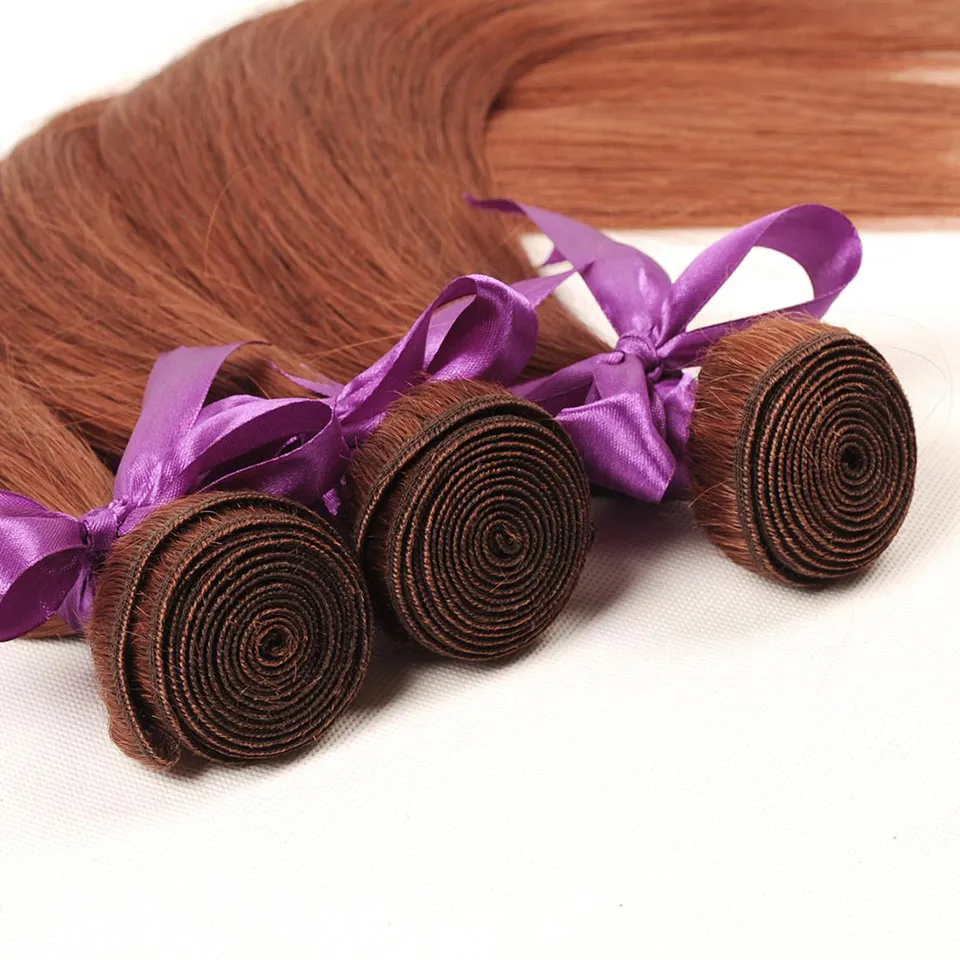 Gerade 33 Farbe 3 Bündel mit 4x4 mittlerem Teil Spitze Frontaler Abschluss Malaysian Human Hair Webs Haarfarbe für schwarze Haut 9859059