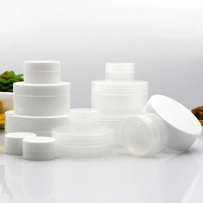 3 5 10 20 30ML Plastic Cosmetische Jar Containers Opslag Potten Met Binnenvoering en Buitendeksel Voor Reizen, Crème Vloeistof, Make-up, Organisatie