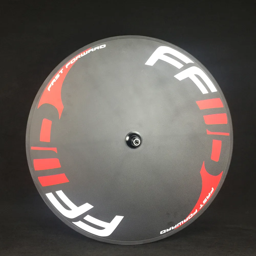 Volledige schijfwielen FFWD Carbon Road Disc Wheel 700c Clincher / Buisvormige Fietswiel voor Track Bike en Road Fiets