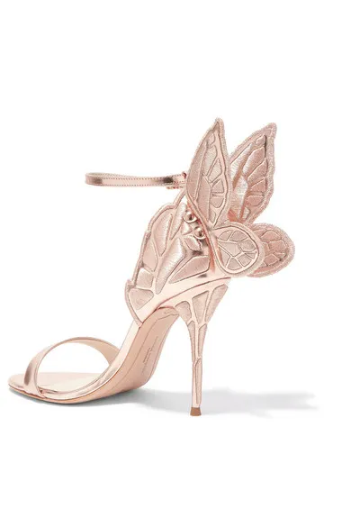 sophia webster gree rouge or ruban violet papillon femme gladiateur sandales à talons hauts chaussures de mariage pompes ailé fête dame sandales 2018