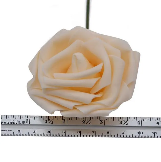 8CM Abbastanza affascinante PE artificiale Schiuma Rosa Fiori Bouquet da sposa Decorazioni la casa di nozze Scrapbooking Forniture fai da te GA95