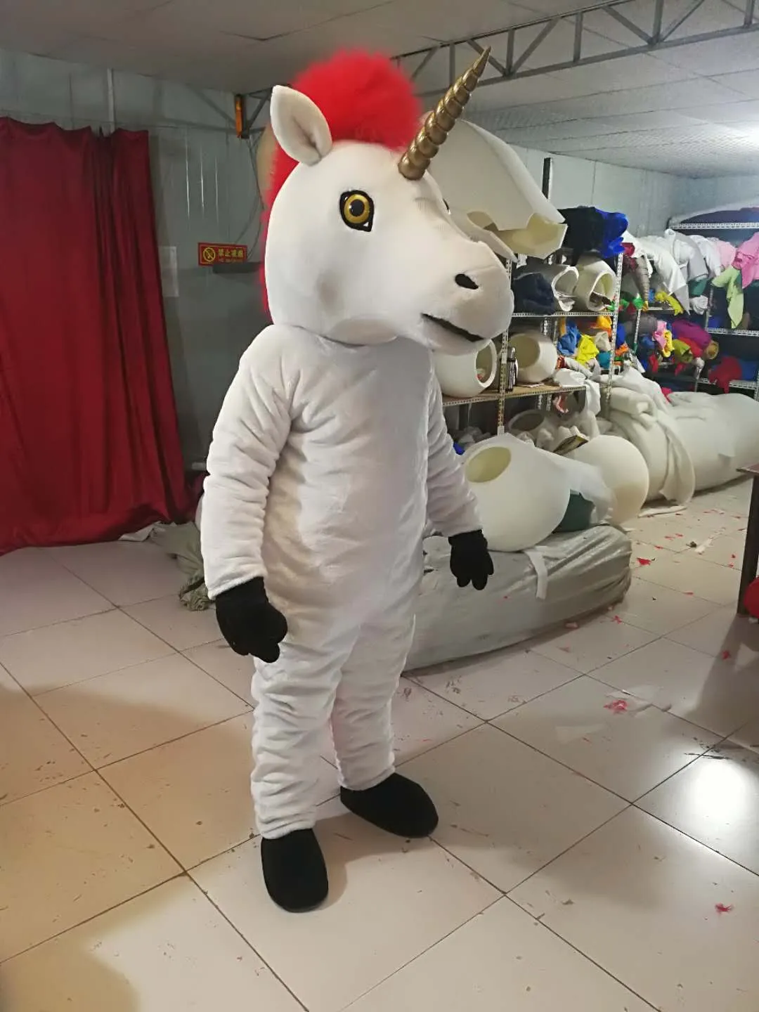 Alta qualidade Real Pictures Deluxe unicórnio traje da mascote Adulto Tamanho frete grátis