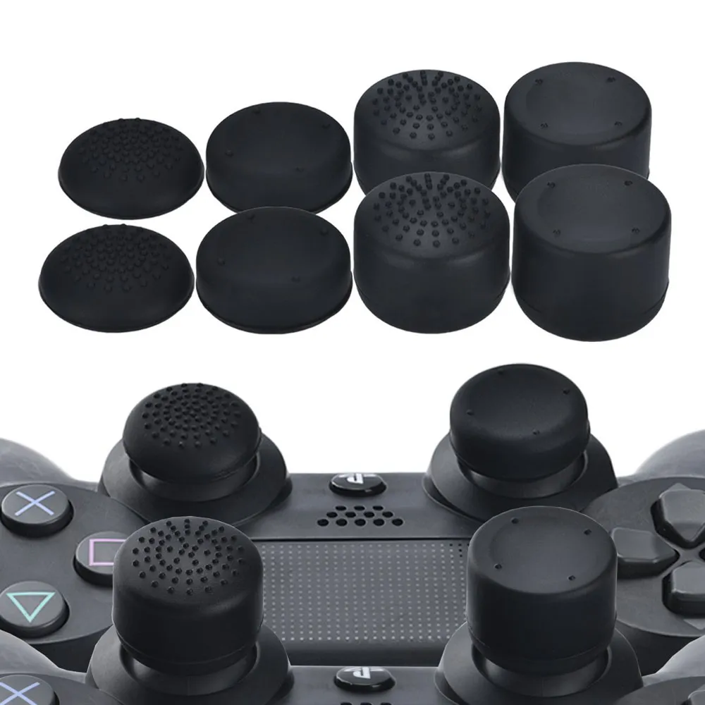 8 in 1 siliconen duimgrepen Extended thumbstick joystick cap cover Extra high 8 units pack voor PS4 PS3 XBOX One 360 ​​controller snel schip