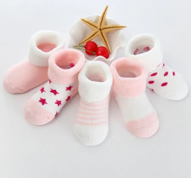 chaussettes bébé nouveau-nés en hiver épaississement des chaussettes courtes unisex