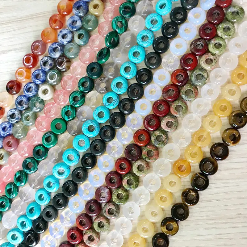 fubaoying Wholesale high quality 4mm*10mm Big Hole Round Shape Beautiful Beads for Jewelry making Earrings Necklace Pendant Free shipping