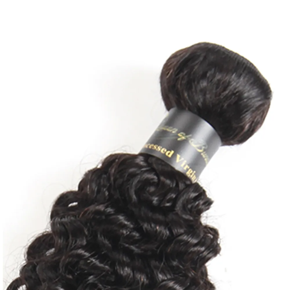 Kinkly Curly Brazilian Hair 3/4 st Brazilian Curly Virgin Hair Grade 9a Obehandlat Human Hair Buntar 100g bunt