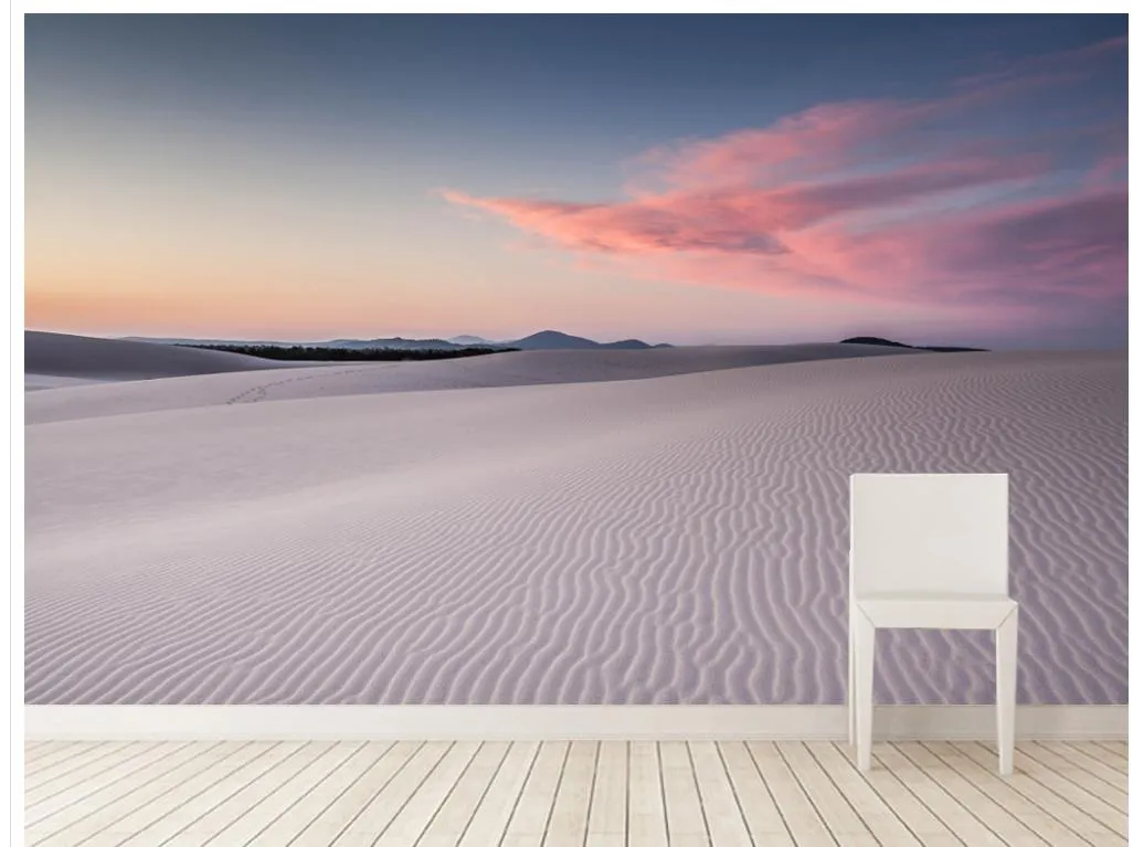 3D Wallpaper Personalizado Foto Wallpaper Estéreo Simple desierto paisaje Sala de estar Wallpaper 3D Pintura TV Fondo Mural de pared