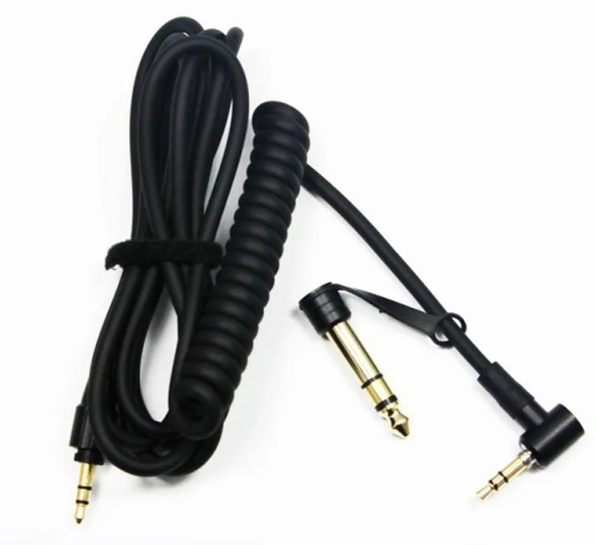 High quality 3.5 to 3.5 / 6.5mm spring to record audio cable top quality two use spring audio cable