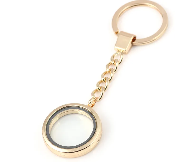 lot 30 mm Round Charmes flottants Versets clés chaînes Verre Verre Charmes Verscasset Keychain Key Rings9663855