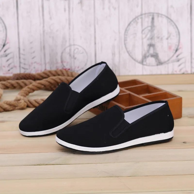 Classic Black Cloth Shoes Bruce Lee Retro Chinese Kung Fu Shoes Chunchun Tai Chi Slippers Martial Arts Cotton Shoes