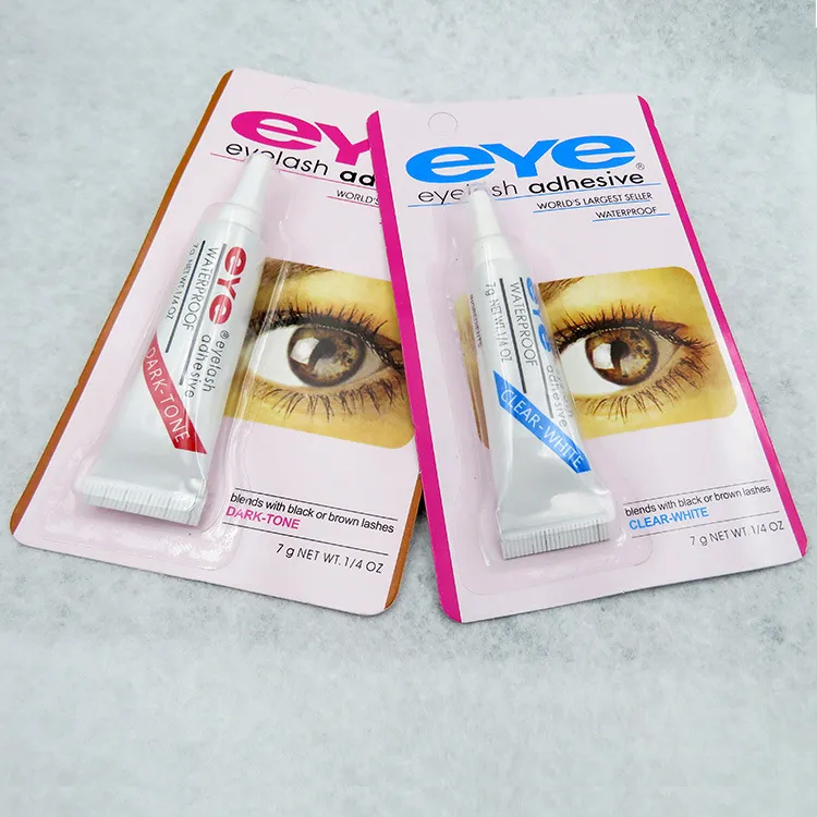 DHL Free 7g Eye Lash Glue Black White Makeup Eye Lash Adhesive Waterproof False Eyelashes Adhesives Glue White And Black Available 