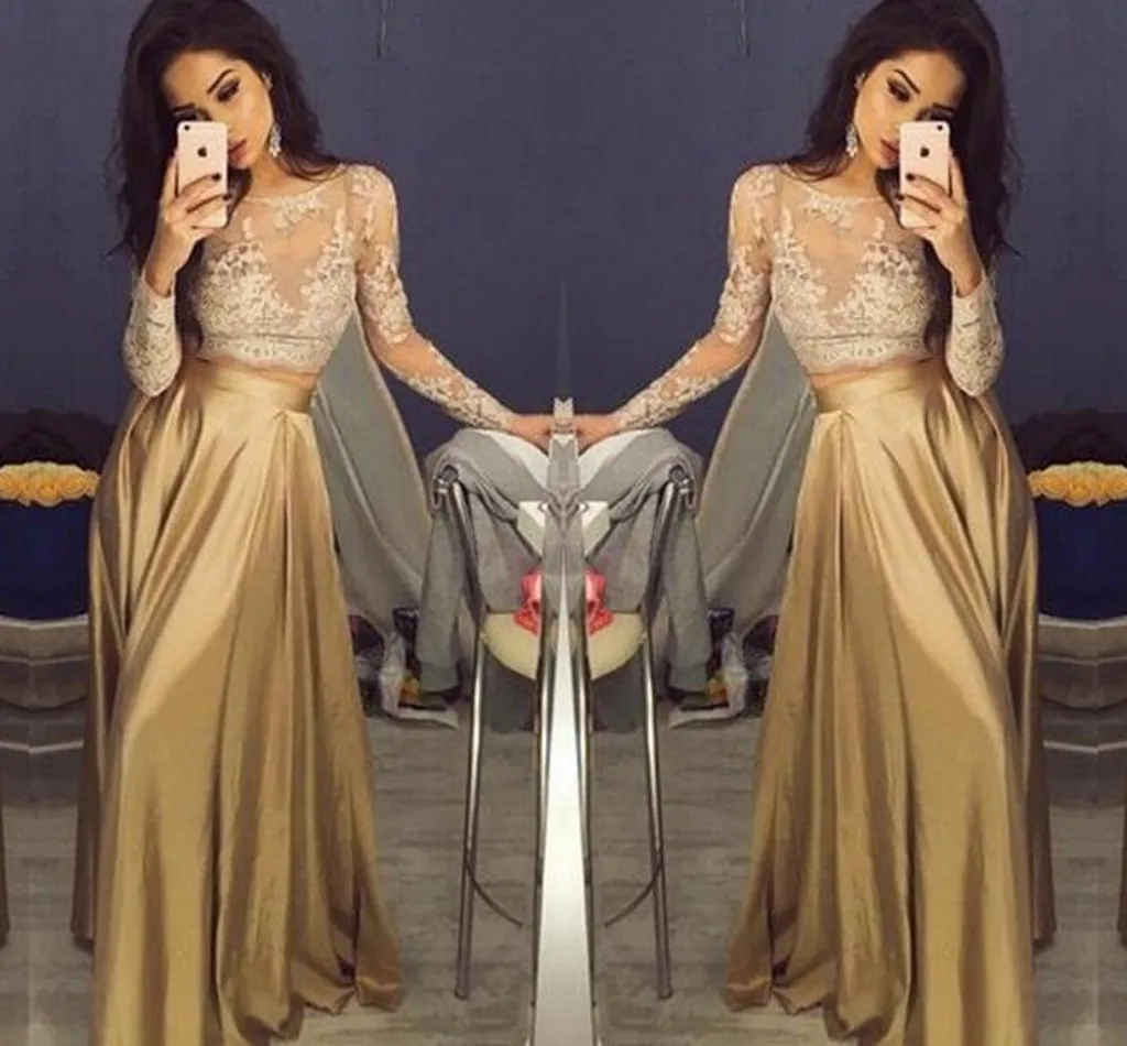 Gold 2 piece sales dress