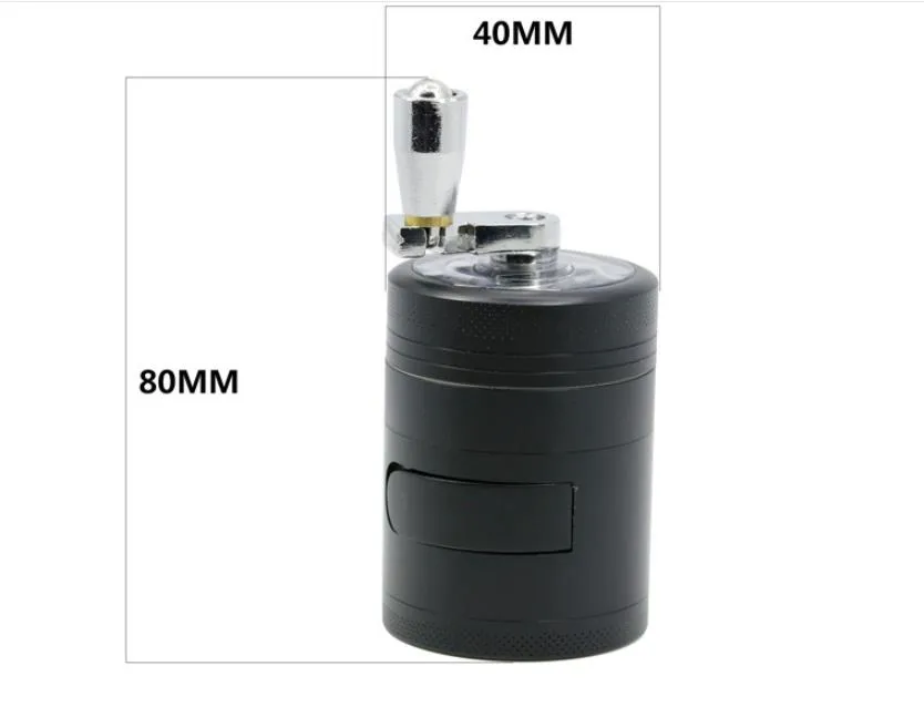 Four level zinc alloy diameter 40MM Mini hand side opening rocker smoke smoker.