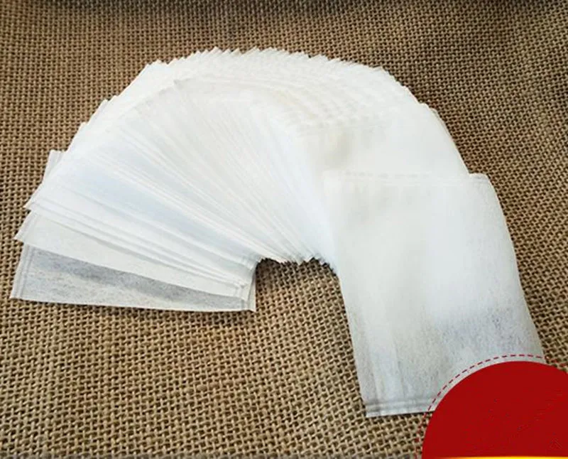 6 x 8 cm Bekväma nya tomma teabags sträng värmeförsegling filter papper ört lösa te tisaner väskor vit låda väska f20173310