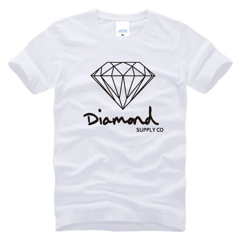 Diamond Supply Co Gedrukte T -shirt Men039S Modemerk Ontwerp Kleding Male Southkust Harajuku Skate Hip Hop Short Sleeve SPO5294913