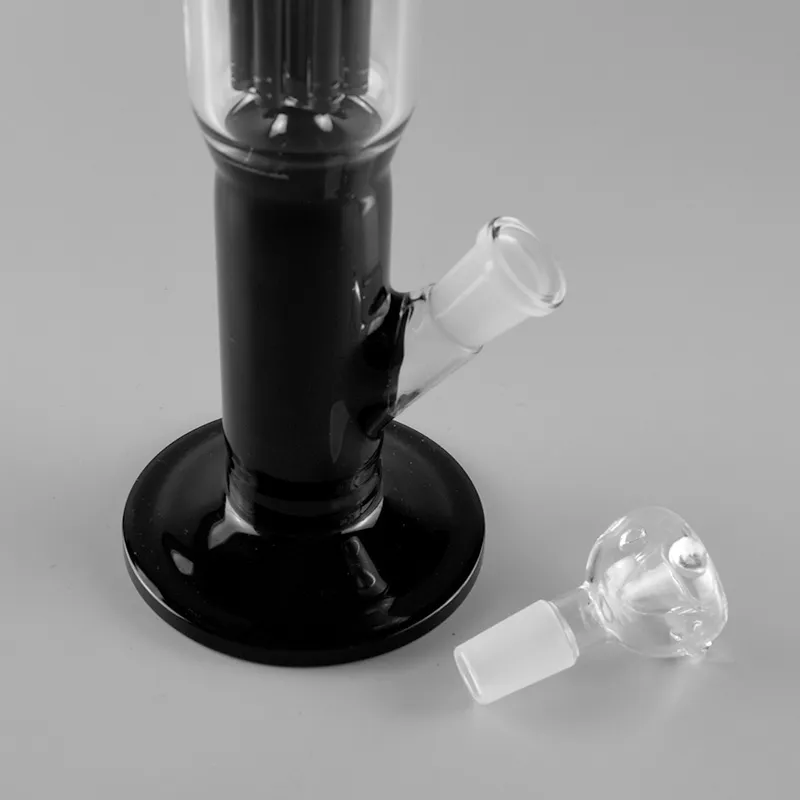 Classic Glass Bongs 17" Percolator Spring Water Pipes Black Oil Rig Glass Bongs comes with downstem and bowl