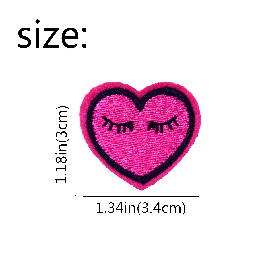 Smile Love Heart patches badges for clothing iron embroidered patch applique iron on patches sewing accessories for DIY clo245W