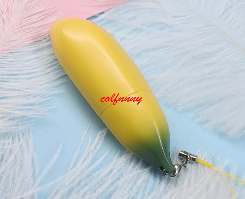 200 pz/lotto Creativo Balsamo le labbra Bottiglia Il Regalo Del Bambino Contenitore Cosmetico Tubo Vuoto Giallo Banana Rossetto Tubo Con La Scatola Carino