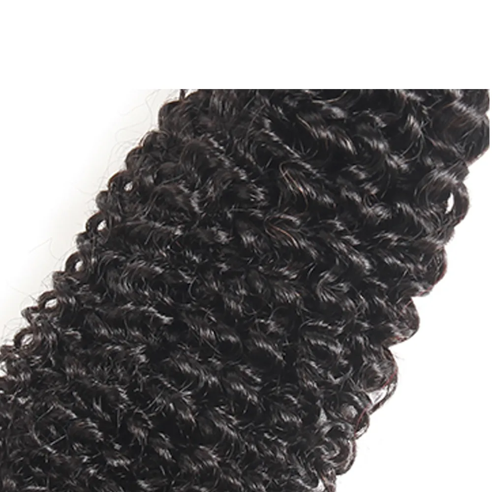 Malaio Kinky Curly Cabelo Humano 3 ou 4 Pçs / lote Cabelo Humano Malaio Tece Ondulado Extensões de Cabelo Encaracolado Kinky 9A Remy Malaio Encaracolado