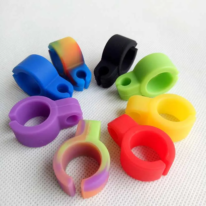 Silicone Cigarette holder Tobacco Finger Ring Smoking Pipe Tools accessories For Hookahs Water Bubbler Bongs Oil RIgs4364597