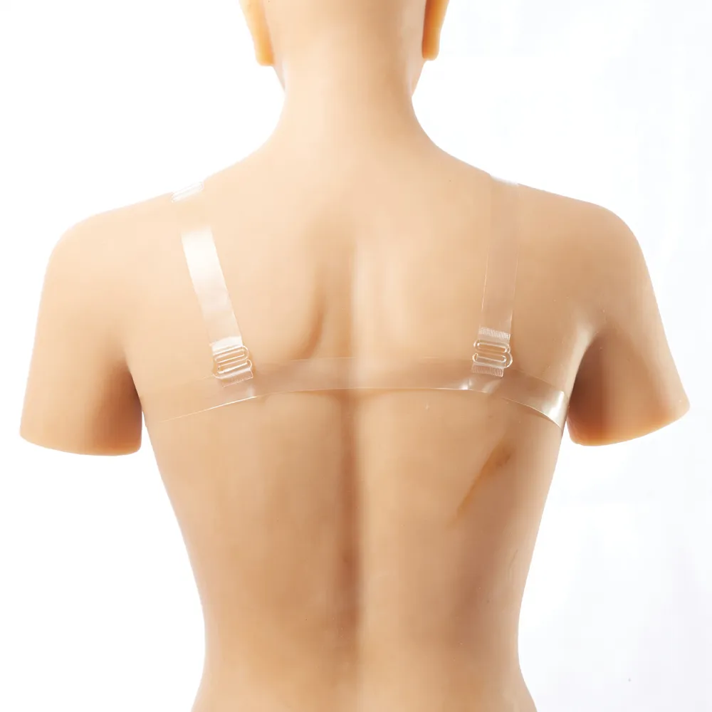 ハイシミュレーションシリコーンクロスドレス胸肉のビッグバスト乳房パッド偽の人工胸braストラップCカップ3245220
