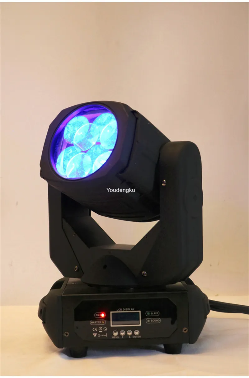 6 stycken 25 Watt LED-lampor DJ Super BEAM Stage Moving Head Lights DMX 512 4x25 W LED RGBW Beam Moving Head