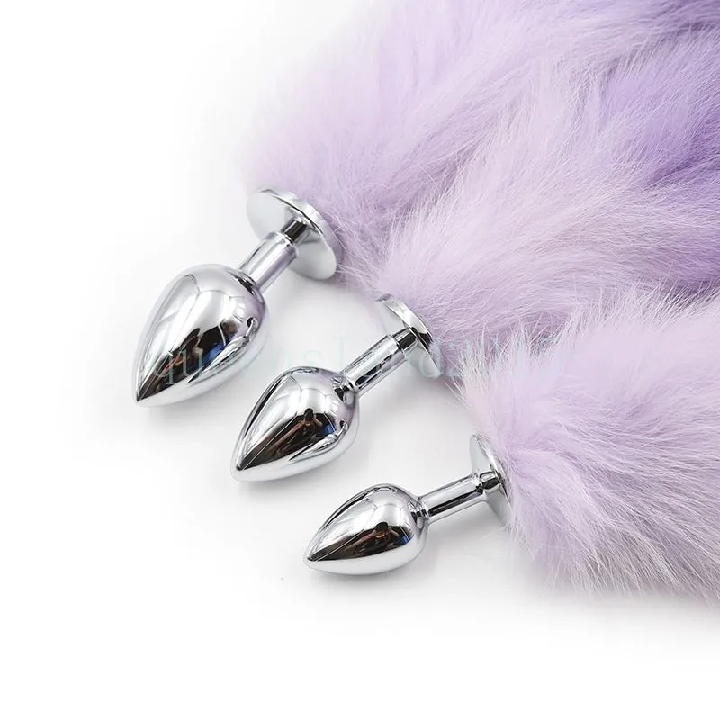 Flauschiger Fuchsschwanz Analplug Aus Violettem Fell... Von 7,5  | DHgate
