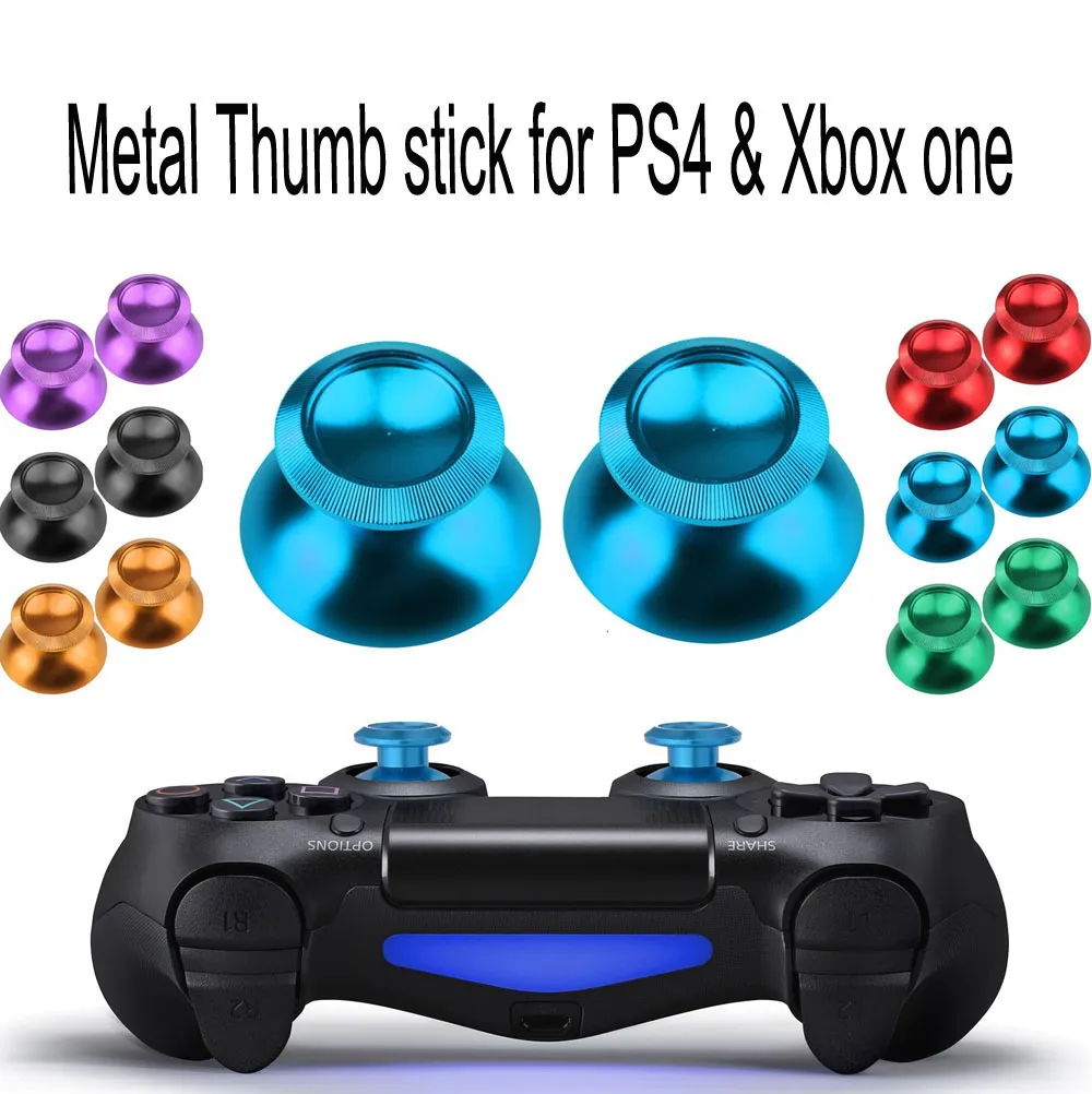 الألومنيوم معدن Thumbstick غطاء جويستيك كاب زر ل ps4 xbox واحد تحكم استبدال أجزاء إصلاح أجزاء جودة عالية السفينة بسرعة