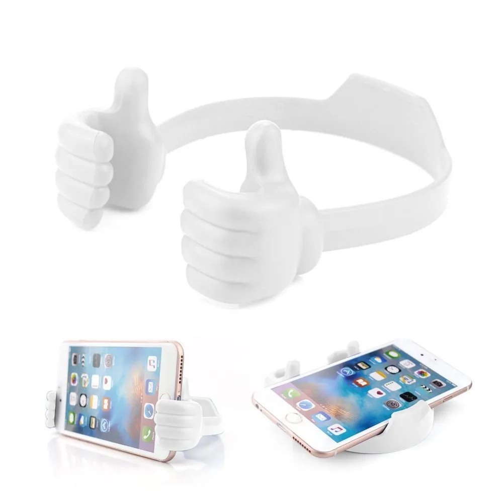 Mode Mini Plastique OK Stand Pouce Conception Universel Portable Support De Support De Téléphone Pour iPhone 6 Plus Samsung Galaxy S6 S5 HTC iPad Air