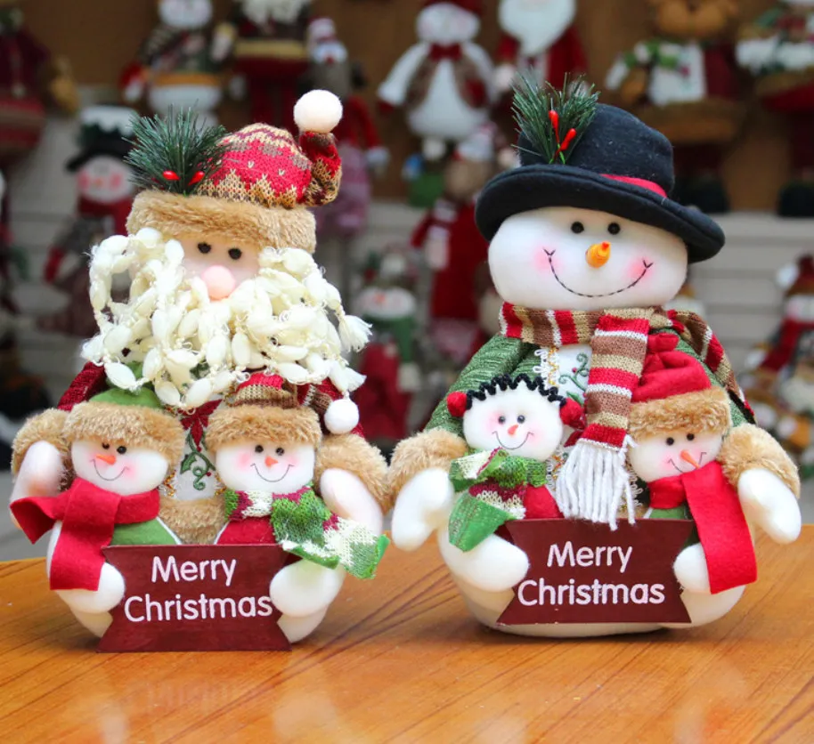 The latest Christmas gift doll of 2018, Christmas Family Full Family, Old Father, Snowman, Christmas decorations, indoor and outdoor can be