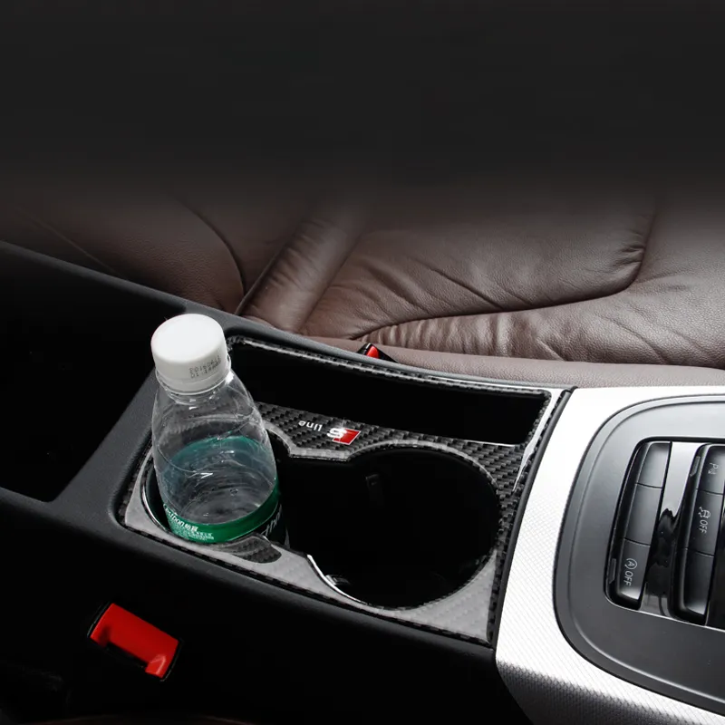 Carbon Faser Auto Innere Control Getriebe Shift Panel Wasser Tasse Halter  Abdeckung Trim Streifen Auto Styling Aufkleber Für Audi A4 B8 A5 Auto  Zubehör Von 11,58 €