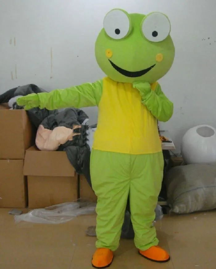 2018割引工場販売カエルの大きな目の小さな目マスコットの衣装支援衣装