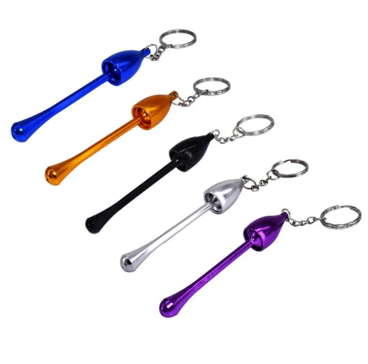 Metal pipe portable mushroom shape aluminum alloy cigarette holder Mini Keychain Pendant