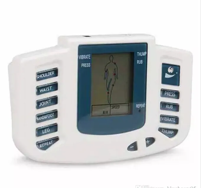 Stimolatore elettrico Rilassamento completo del corpo Massaggiatore digitale muscoli Pulse TENS Agopuntura con pantofola terapeutica 16 pezzi Elettrodi FR4938228